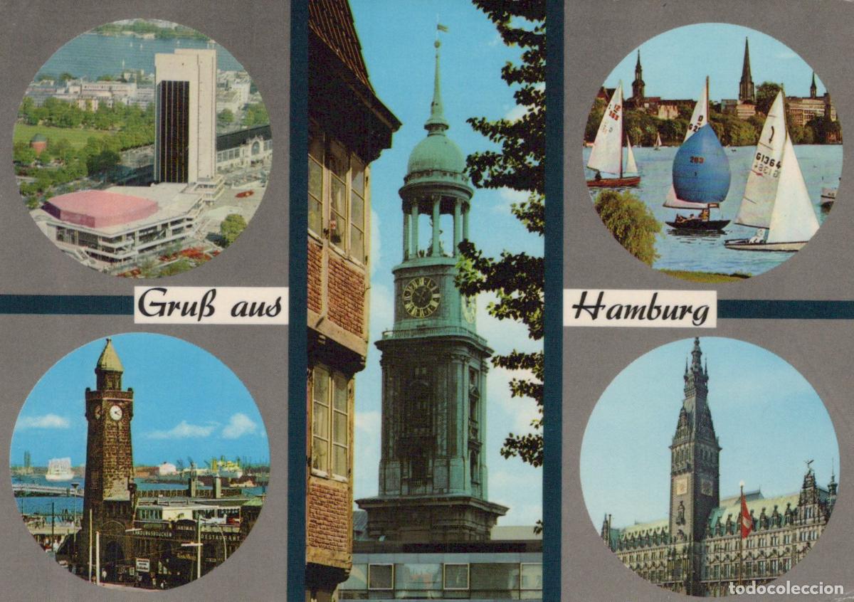 Cartes Postales: Germany Altona St Michael S Church City Hall Alster Lake and Harbor *YBA944