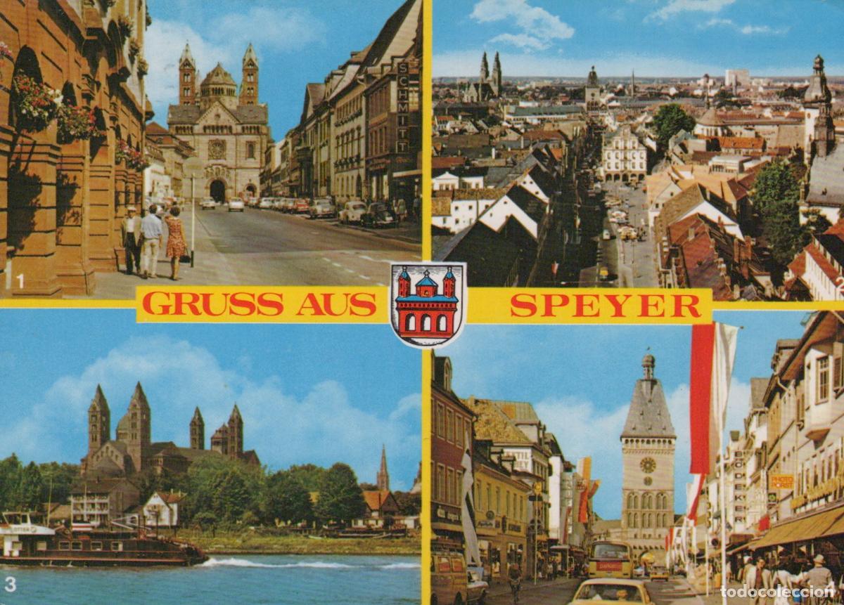 Cartes Postales: Germany Speyer Am Rhein Maximilianstrasse Dom Rhine River City View *YBA723