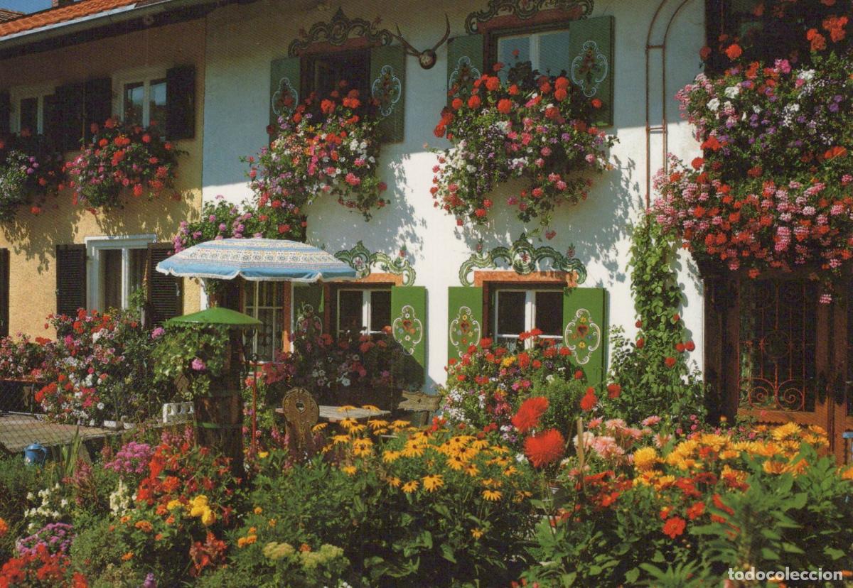 Postales: Germany Bad Aibling Beautiful House With Abundant Flowers and Garden *YBA935