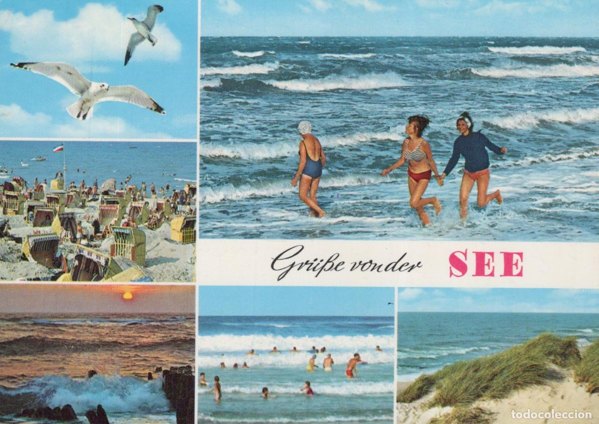 Postales: Germany Heiligenhafen Ostseeheilbad Beach Scenes People Swimming *YBA989