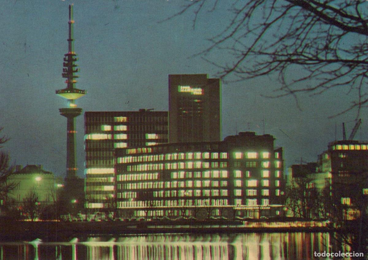 Postales: Germany Altona Hotel Plaza and Fernsehturm At Night *YBA941