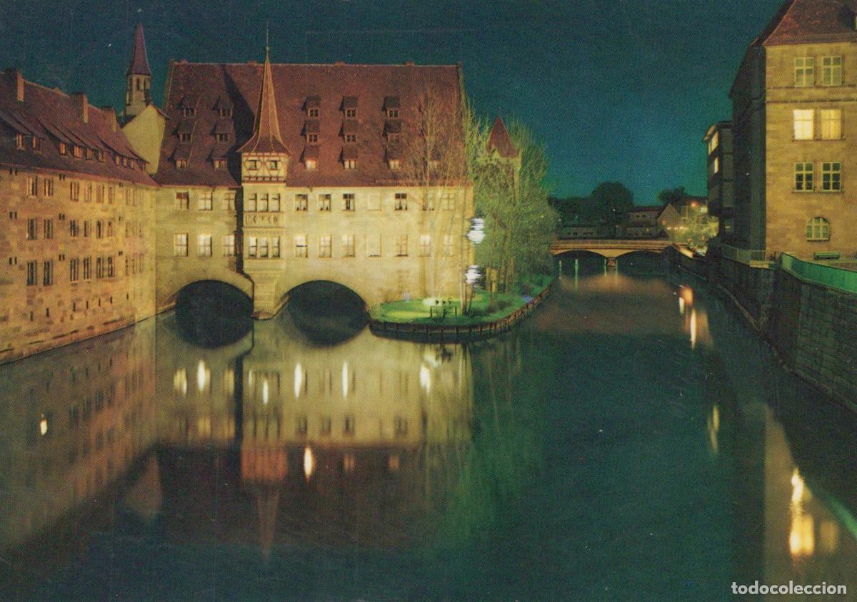 Postales: Germany Nuernberg Nuremberg Heilig Geist Spital At Night River Pegnitz *YBA991