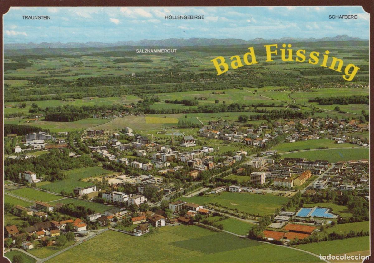 Postales: Germany Traunstein Bad F&uuml;ssing Aerial View of Town and Landscape 1970s *YBA817