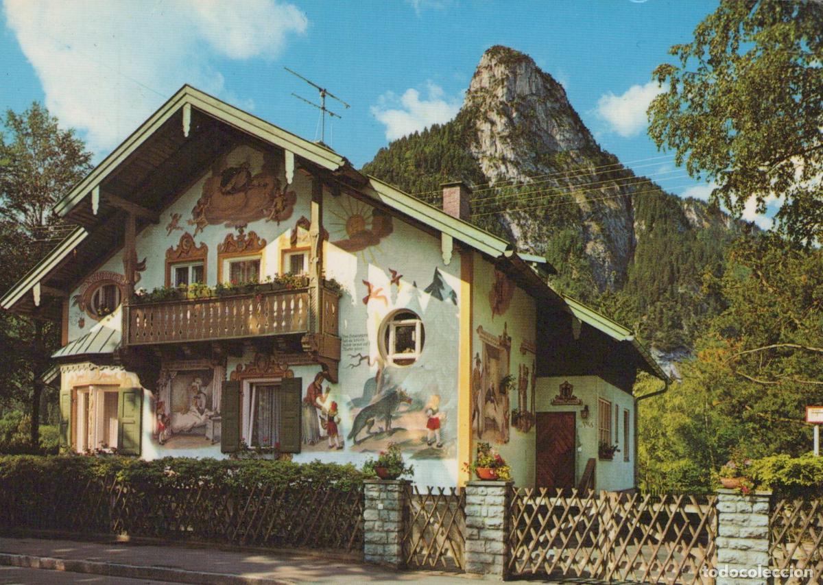 Postales: Germany Oberammergau Rotk&auml;ppchenhaus Painted House With Mountain *YBA955