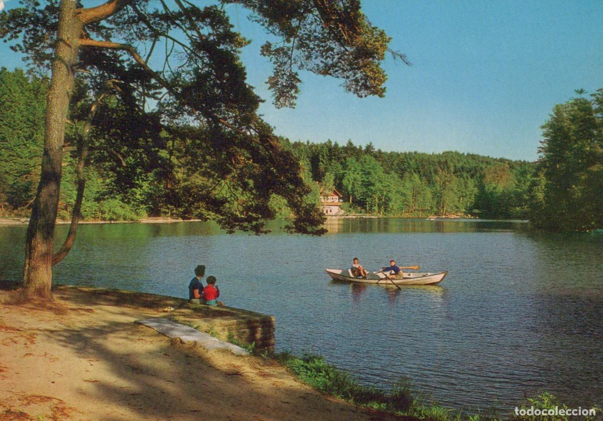 Postales: Germany Waiblingen Ebensee Lake in Swabian Forest With People Boating *YBA835