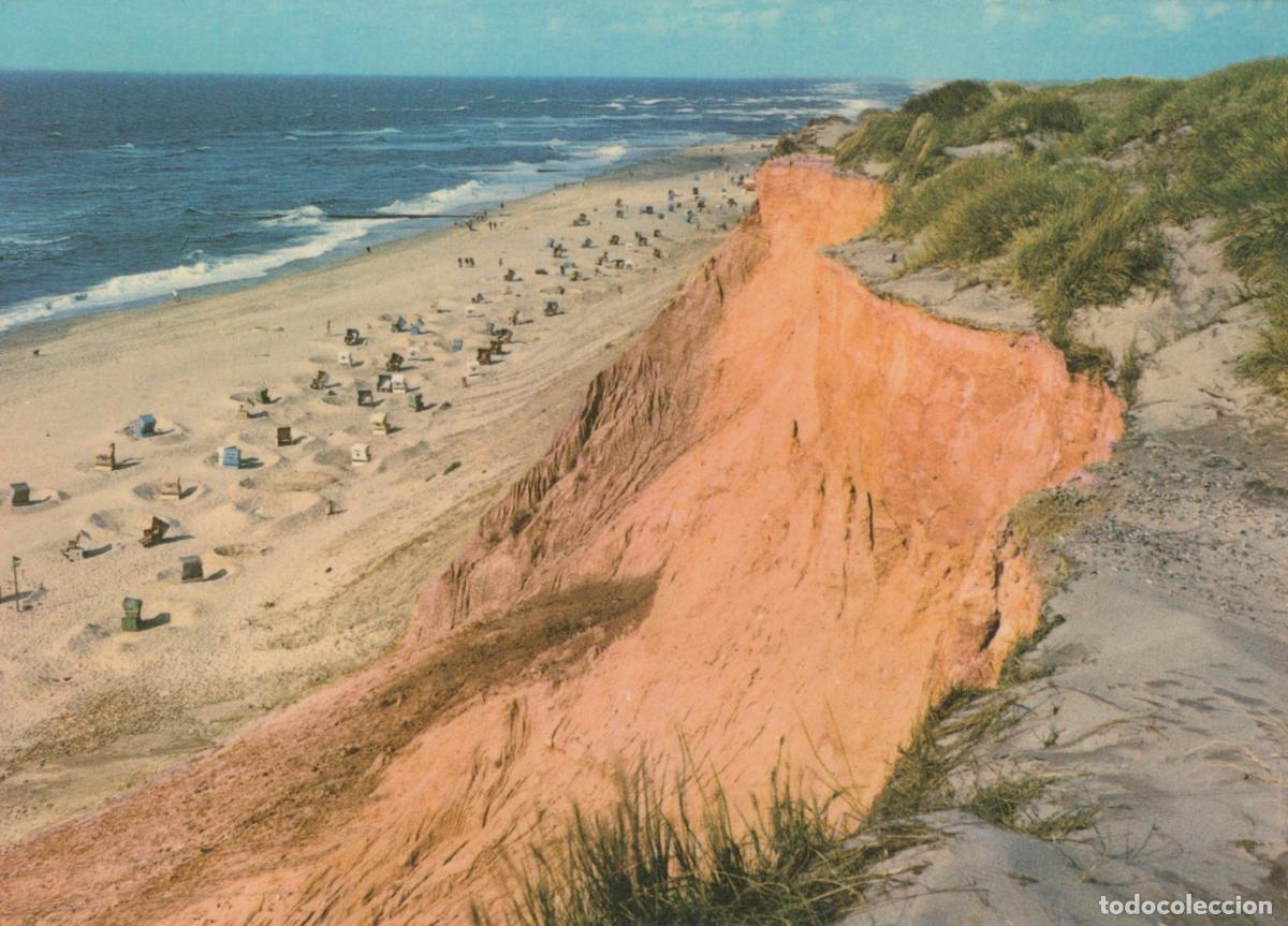Postales: Germany Sylt Kampen Island Red Cliff Beach Landscape 1970s *YBA845