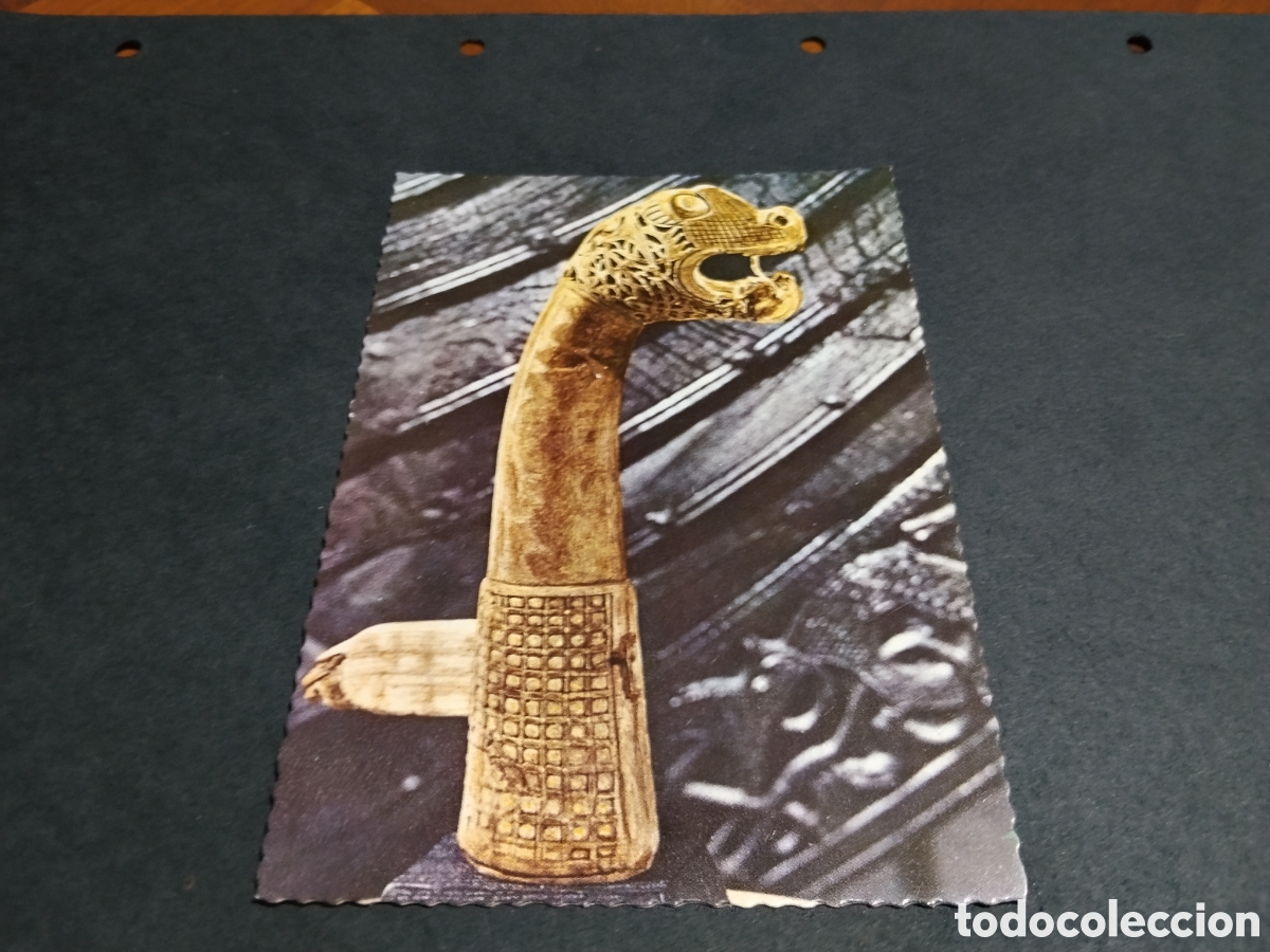 Postales: Postal Noruega varco poste tallado vikingo oseberg