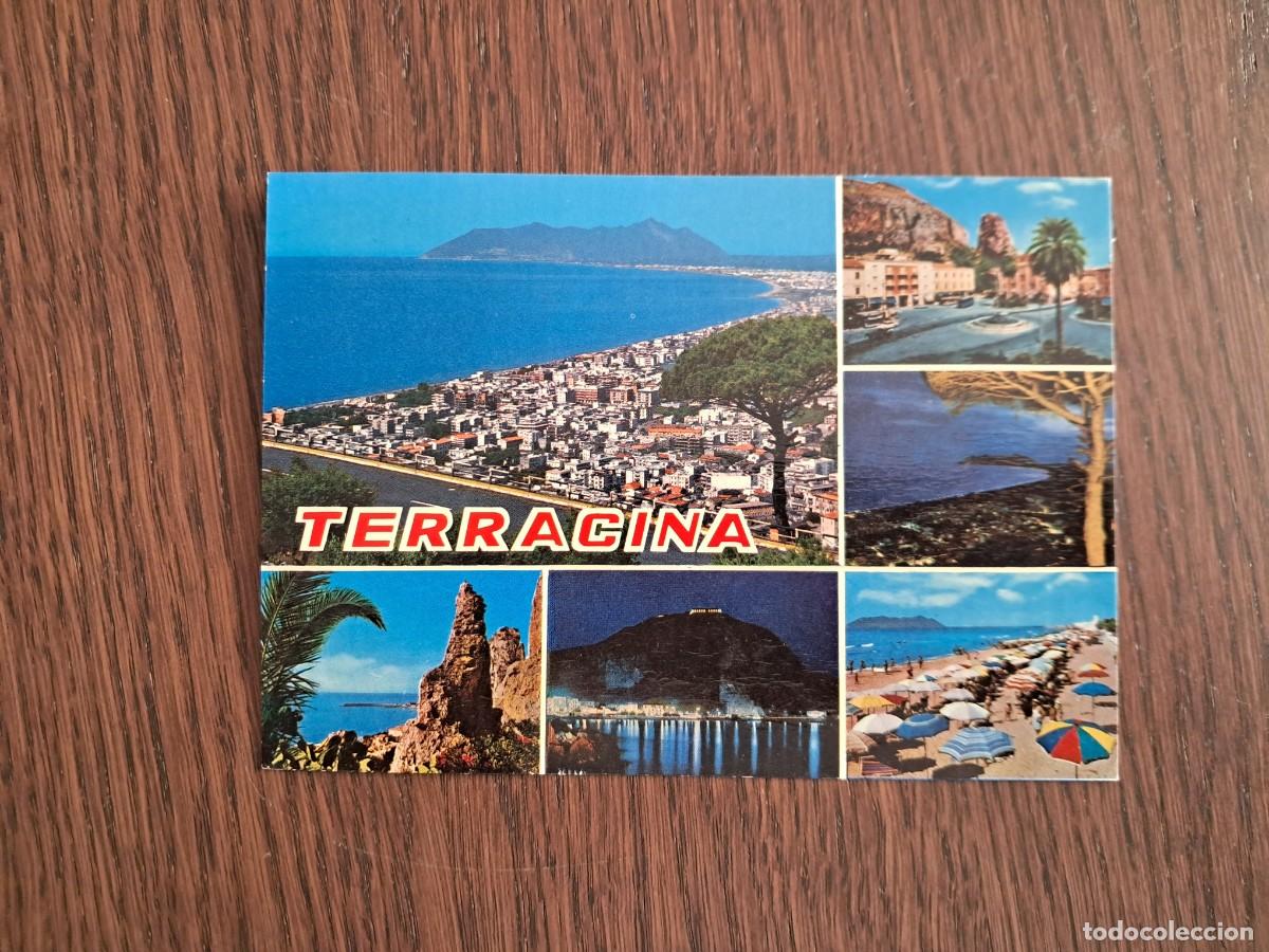 Postales: postal de Italia, diferentes vistas de Terracina, Italia, a&ntilde;os 70.