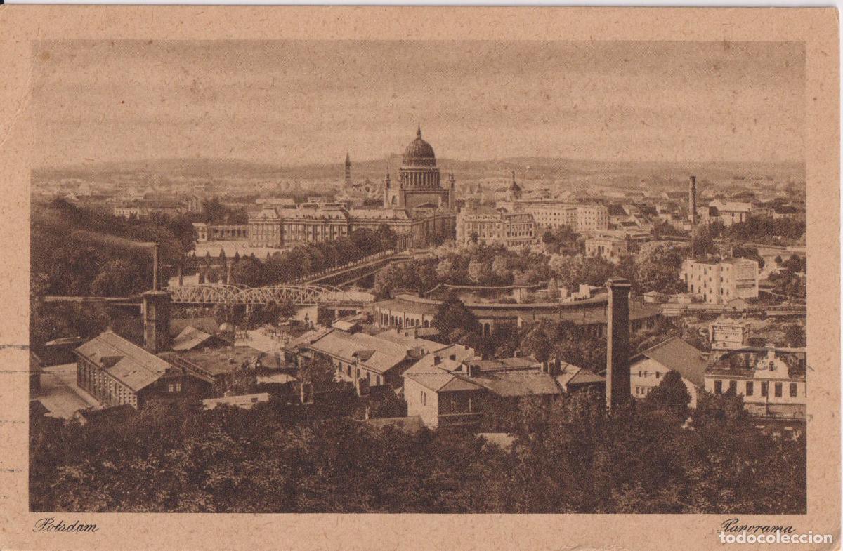 Postales: ALEMANIA, POSTDAM, PANOR&Aacute;MICA DESDE EL BRAUHAUSBERG, SAN NICOLAS AL FONDO &ndash; CIRCULADA 1927