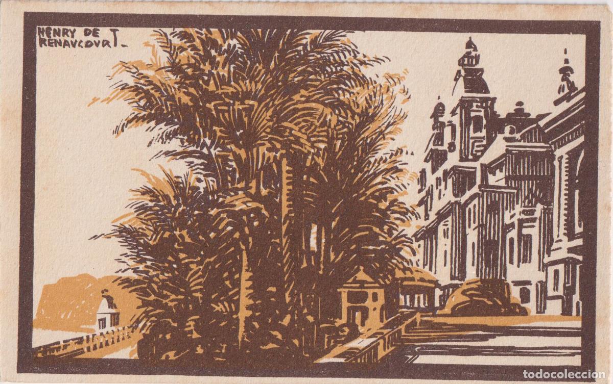 Postales: MONACO, MONTE CARLO, EL CASINO &ndash; ILUSTRACION DE HENRY DE RENAVCOVA &ndash; EDITION LIVRET D20 &ndash; S/C