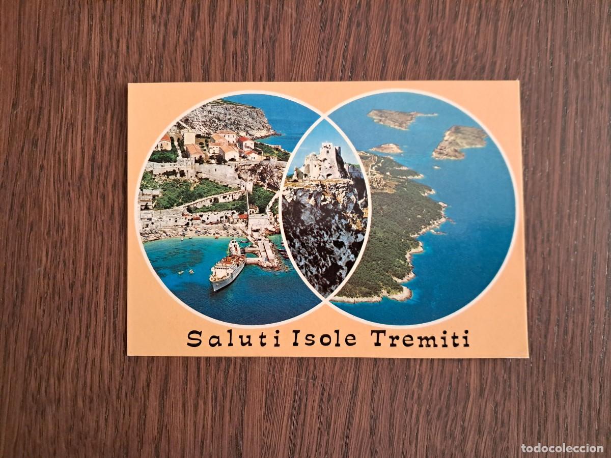 Postales: postal de Italia, diferentes vistas Isole Tremiti, Italia, a&ntilde;os 70.