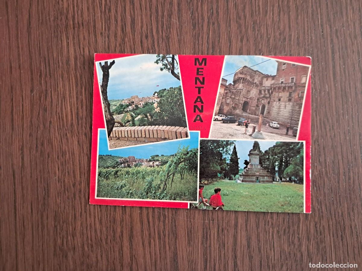 Postales: postal de Italia, diferentes vistas de Mentana, Italia, a&ntilde;os 70.