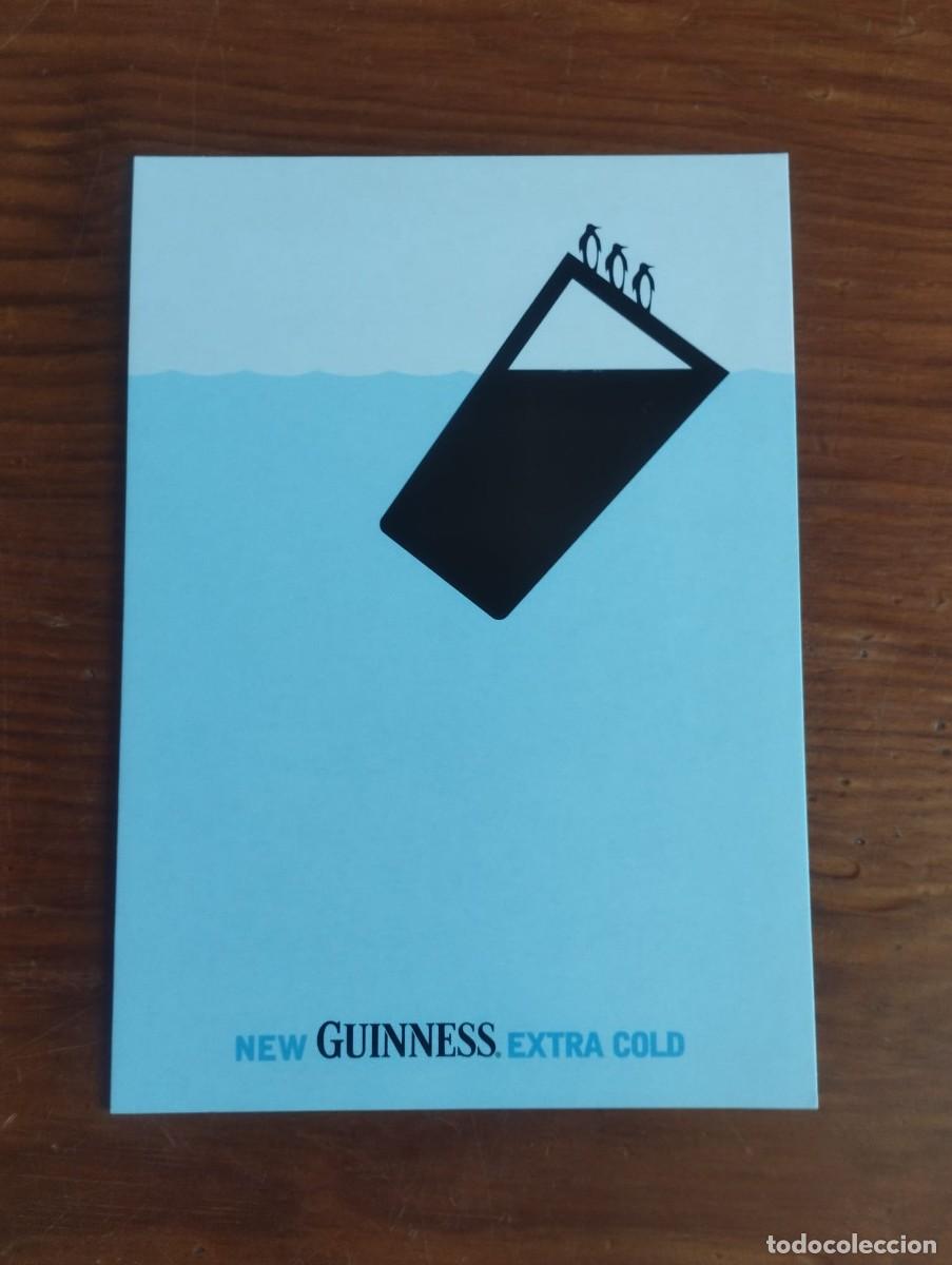 Postales: Postal Publicitaria Cerveza Guinness Extra Cold - Dise&ntilde;o Iceberg Ping&uuml;inos