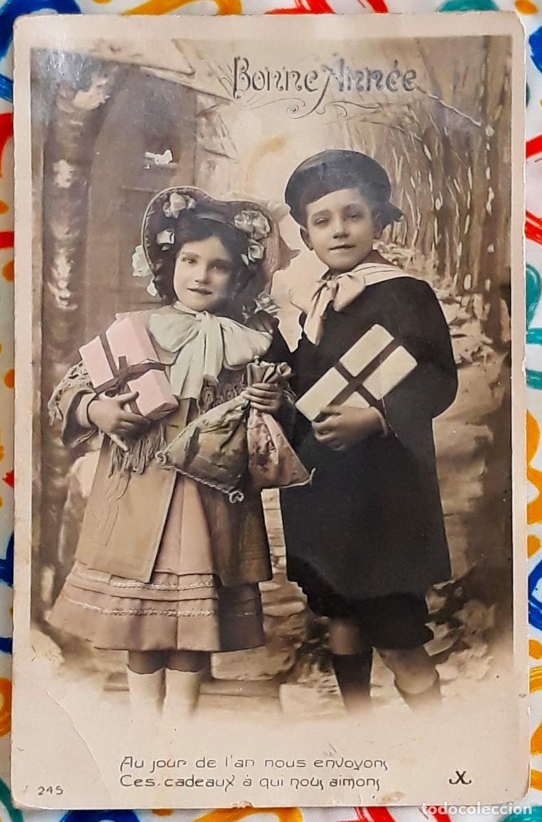 Postales: Postal antigua de Francia de 1910 - Bonne Ann&eacute;e