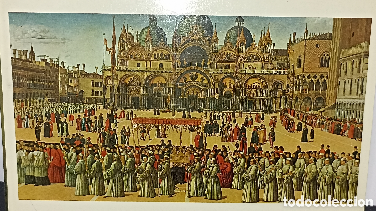 Postales: La procesi&oacute;n en plaza de San Marco gentile bellini