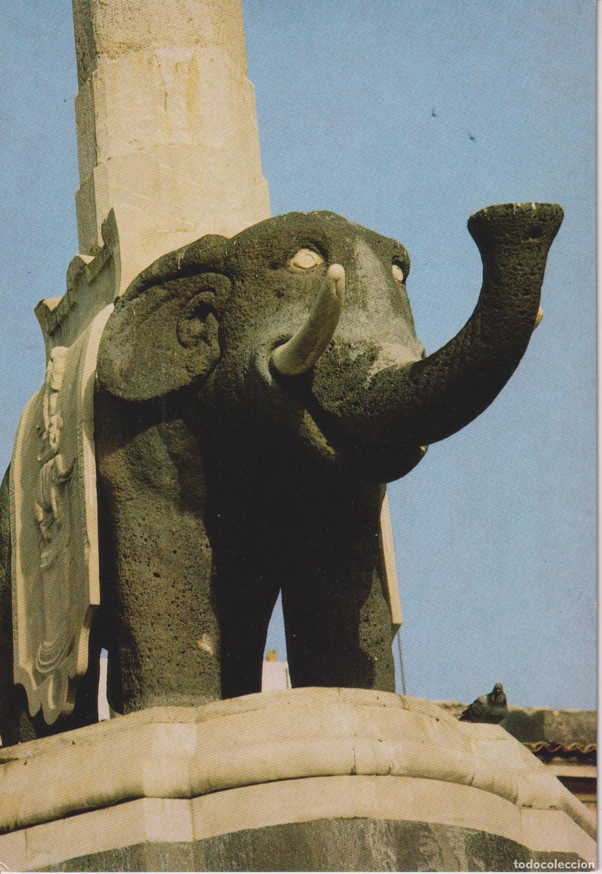 Postales: ITALIA, SICILIA, CATANIA, PIAZZA DEL DUOMO, FUENTE DEL ELEFANTE (U LIOTRU) &ndash; ED. ARCANGELO &ndash; S/C