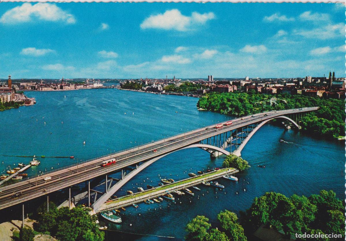 Postales: SUECIA, ESTOCOLMO, PUENTE V&Auml;STERBRON &ndash; KR&Uuml;GER &ndash; S/C
