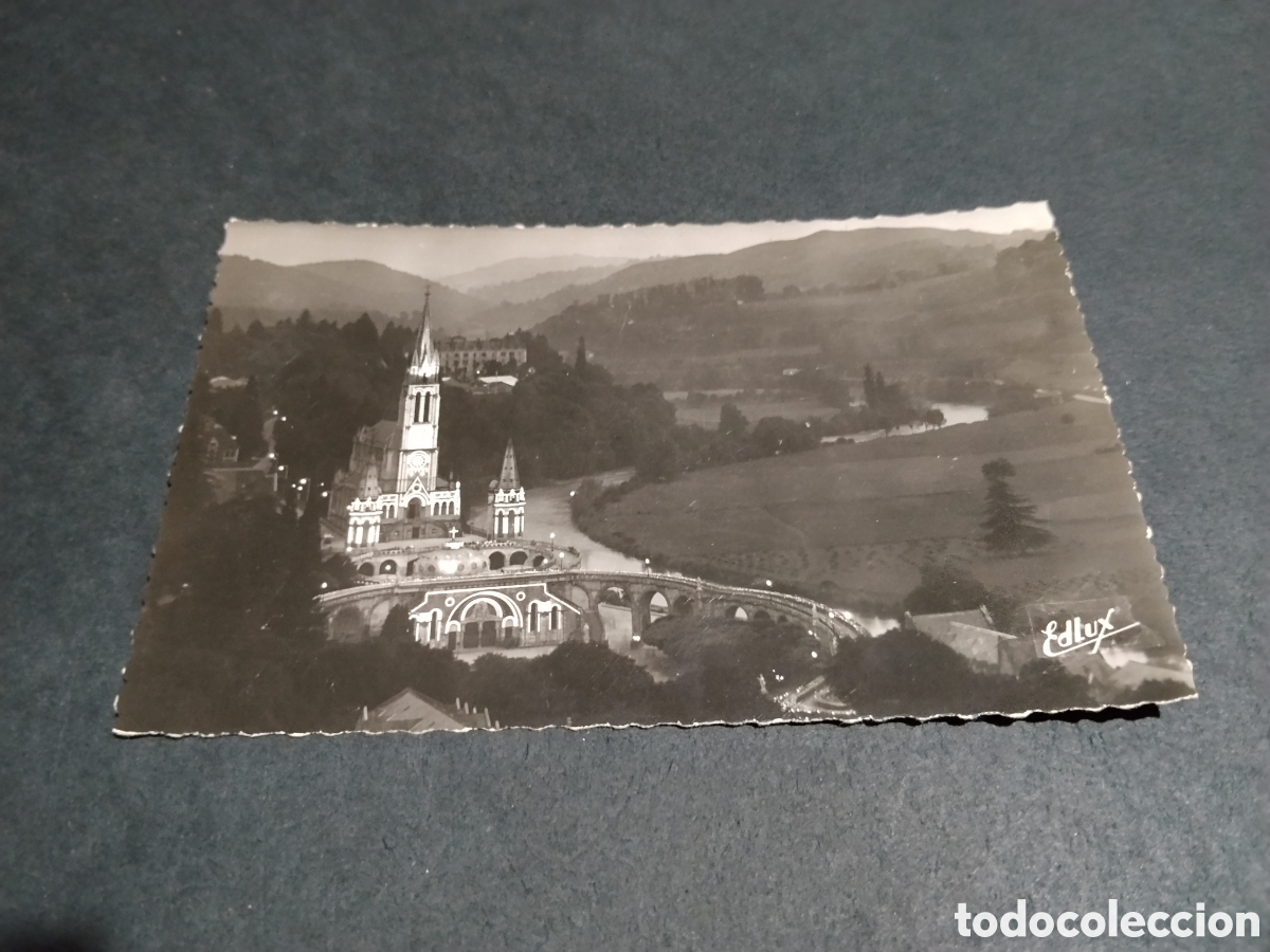 Postales: Postal antigua Lourdes bas&iacute;lica