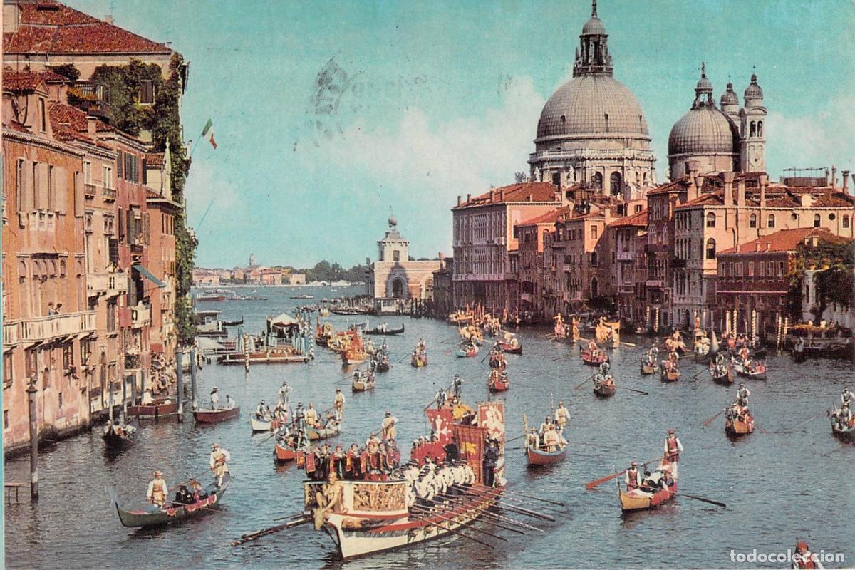 Postales: Postal del Gran Canal y la Regata Storica en Venecia
