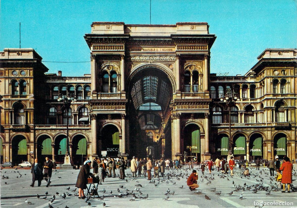 Postales: Postal de la Galleria Vittorio Emanuele en Mil&aacute;n, Italia