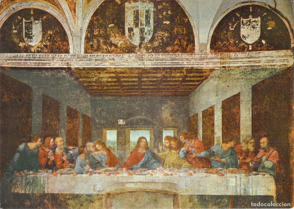 Postales: Postal de La &Uacute;ltima Cena de Leonardo Da Vinci en Mil&aacute;n