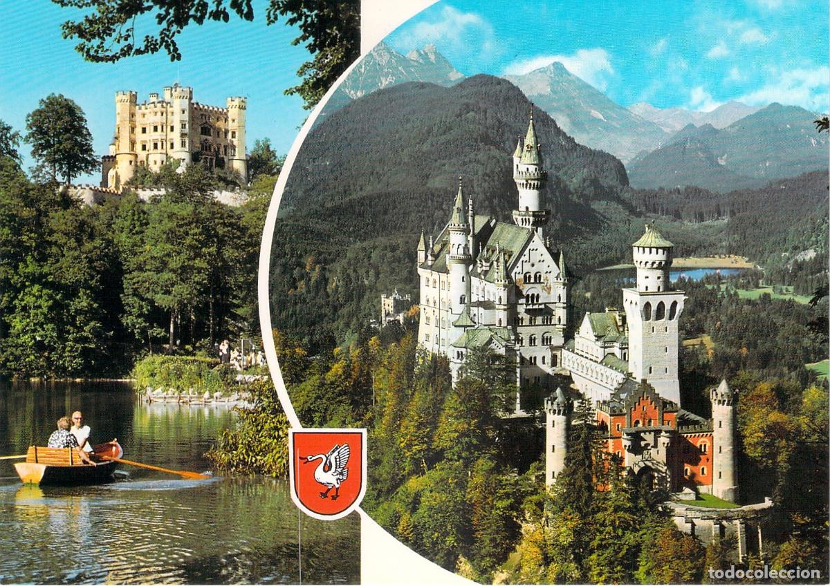 Postales: Postal de los Castillos de Neuschwanstein y Hohenschwangau en Baviera