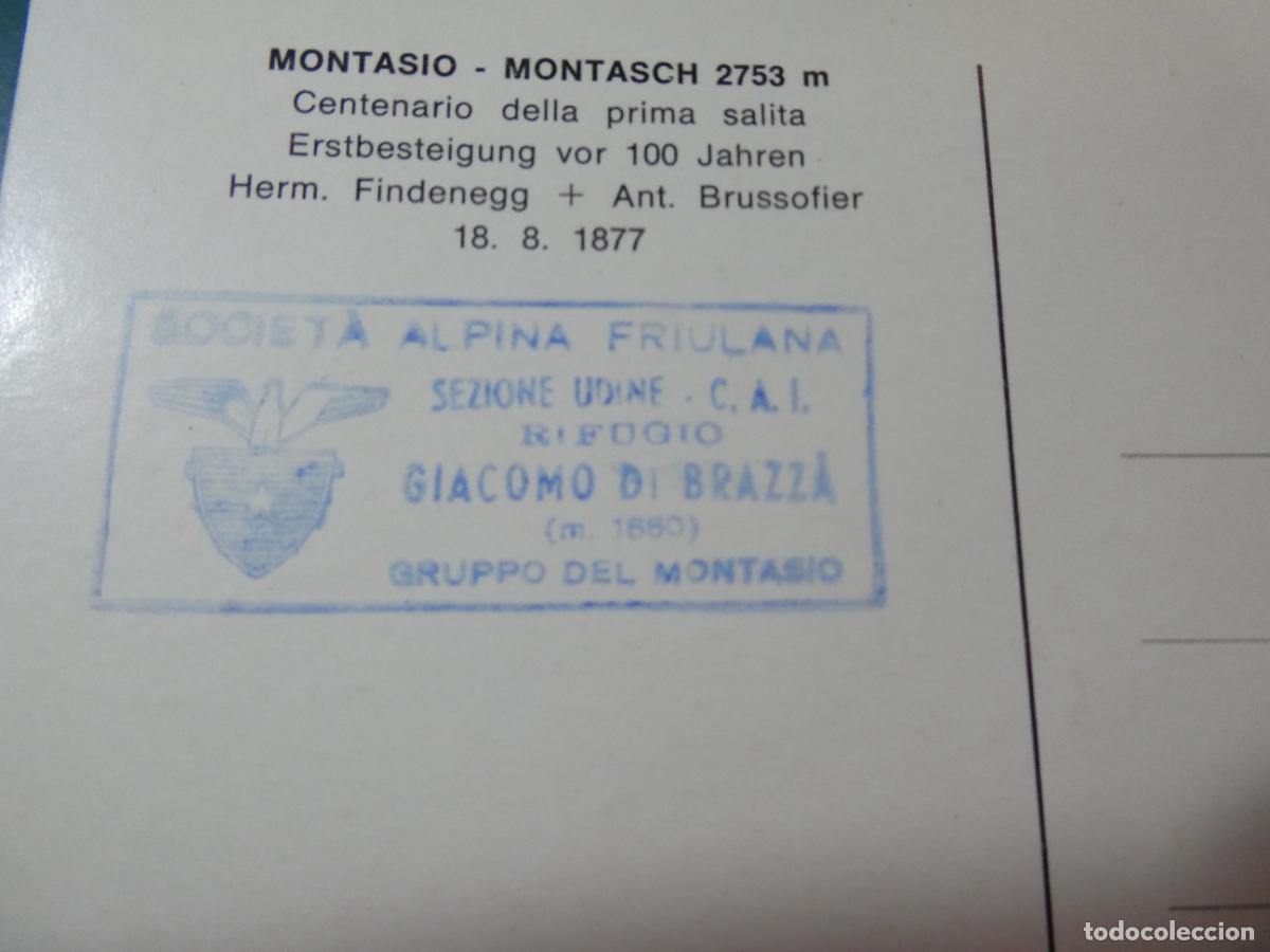 Postales: POSTAL DE ITALIA. SOCIEDAD ALPINA FRIULANA CENTENARIO PRIMERA SALIDA MONTASIO MONTASCH. 3078