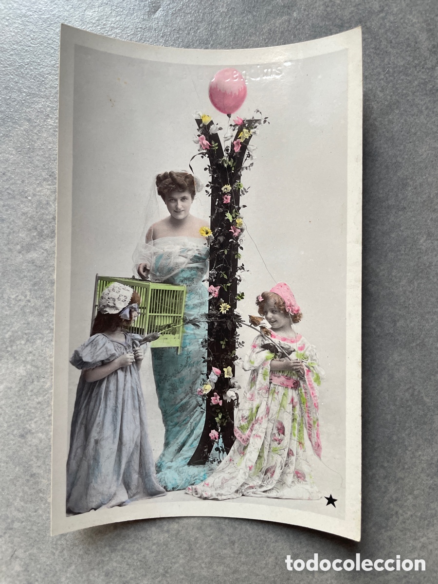 Postales: Postal modernista. Belle epoque. Par&iacute;s.&Eacute;toile. Letra I.