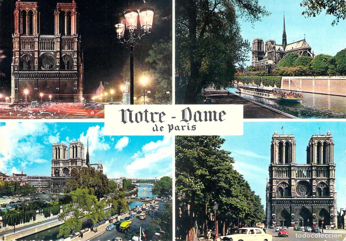 Postales: Postal de la Catedral de Notre-Dame en Par&iacute;s, Francia
