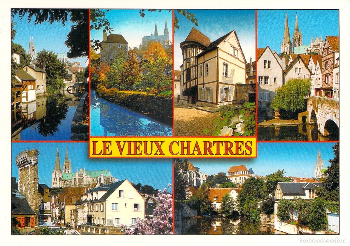 Postales: Postal de Chartres Francia M&uacute;ltiples Vistas de la Ciudad