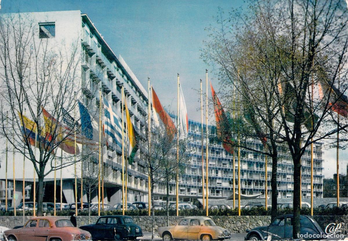 Cartoline: Postal de la sede de la UNESCO en Par&iacute;s, arquitectura moderna
