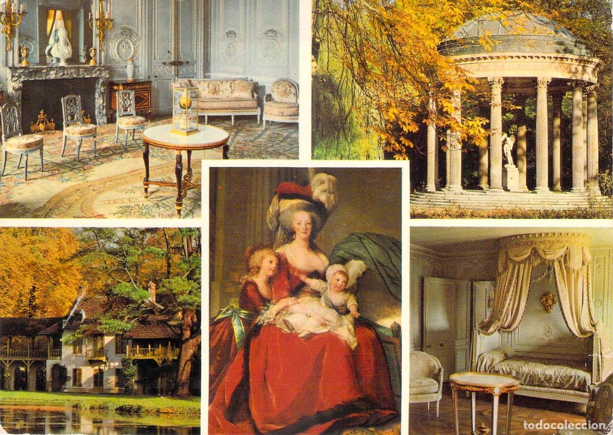 Postcards: Postal de Versalles con el Petit Trianon y Marie Antoinette