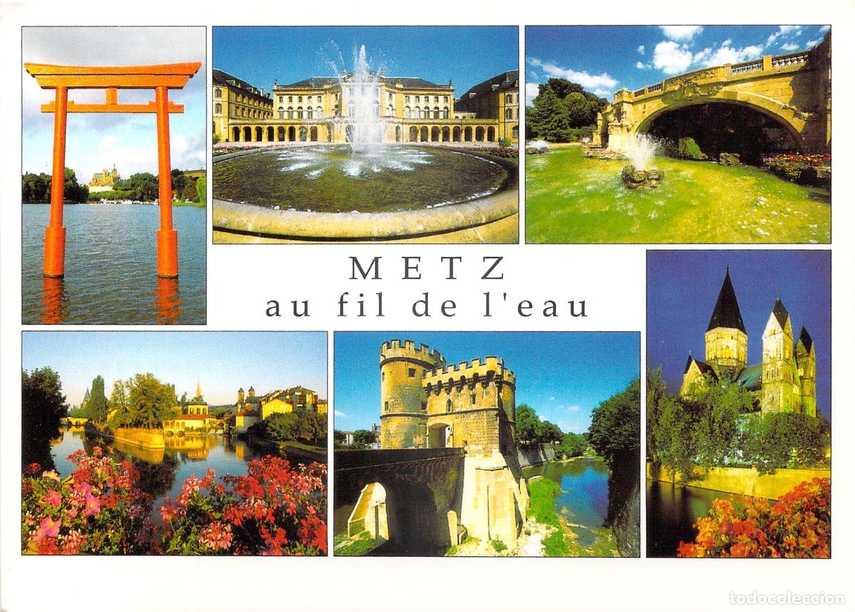 Postales: Postal de vistas panor&aacute;micas de la ciudad de Metz en Francia