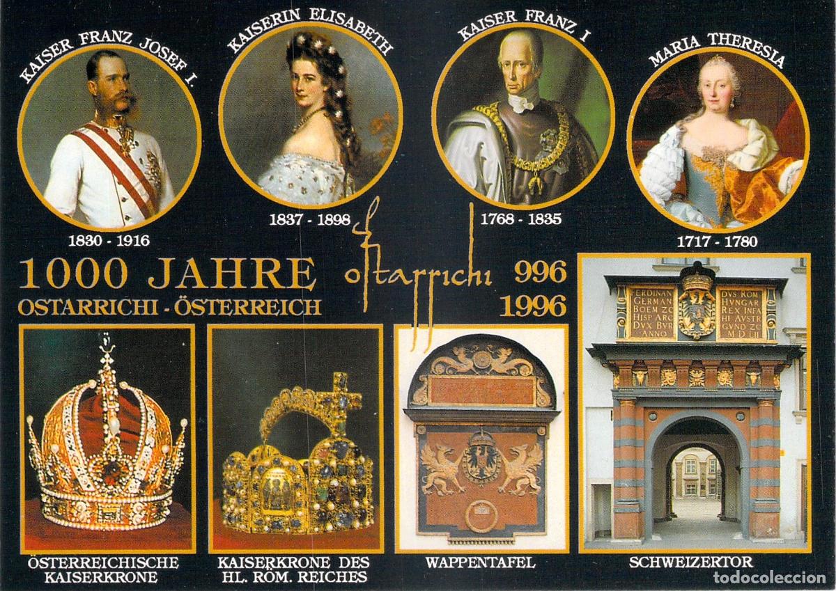 Postales: Postal de 1000 a&ntilde;os de Ostarrichi y Monarqu&iacute;a Austriaca