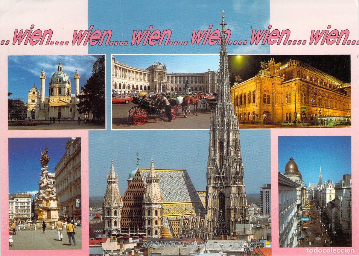 Postales: Postal de Viena con Vistas Emblem&aacute;ticas de la Ciudad