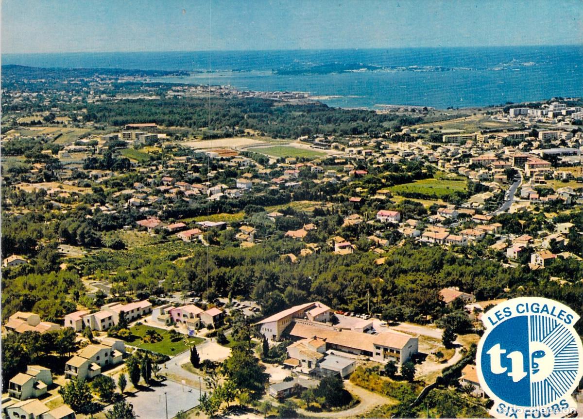 Postales: Postal de Six-Fours-les-Plages y el Village de Vacances Les Cigales