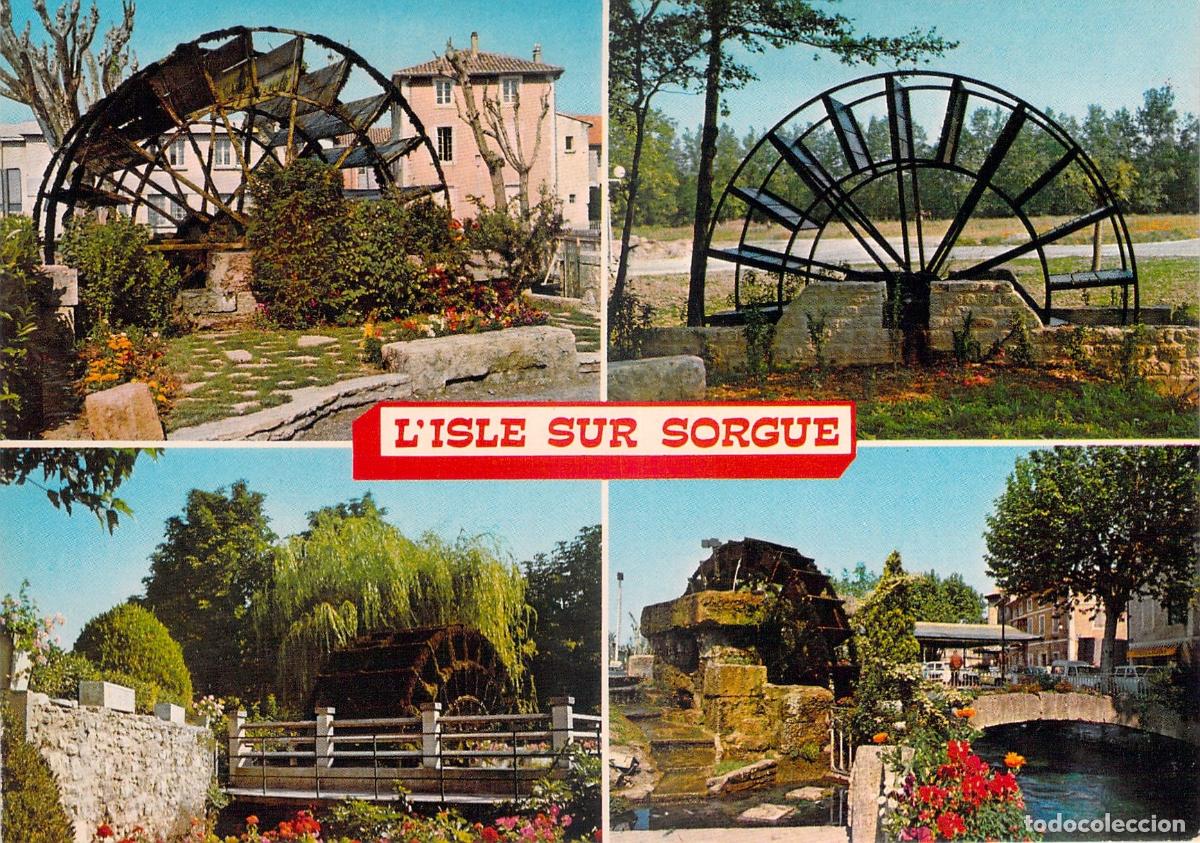 Postales: Postal de L'Isle-sur-la-Sorgue Francia Ruedas de Agua