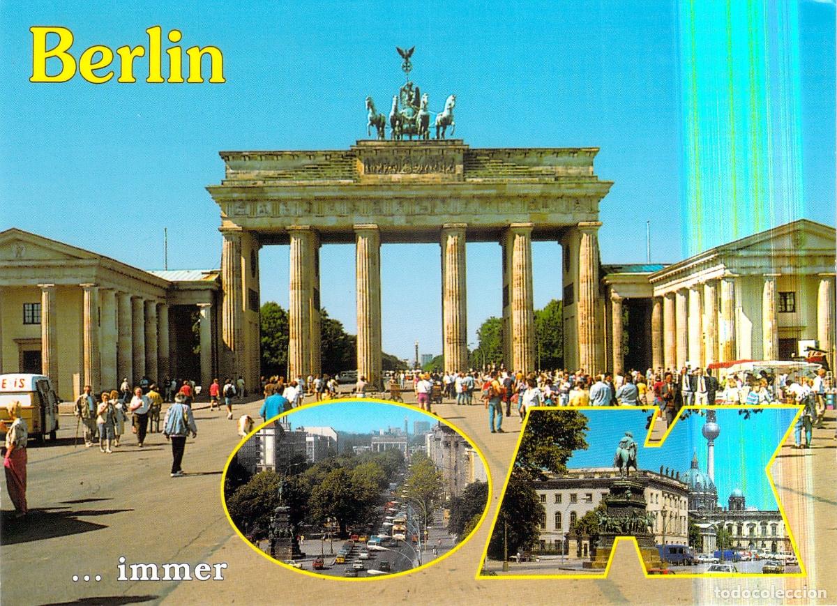 Postales: Postal de la Puerta de Brandeburgo en Berl&iacute;n - Foto 1