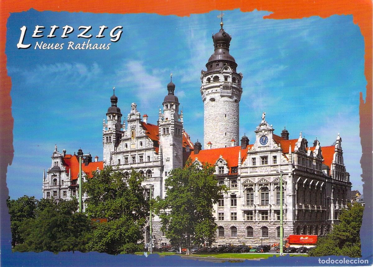 Postales: Postal de Leipzig con el Nuevo Ayuntamiento