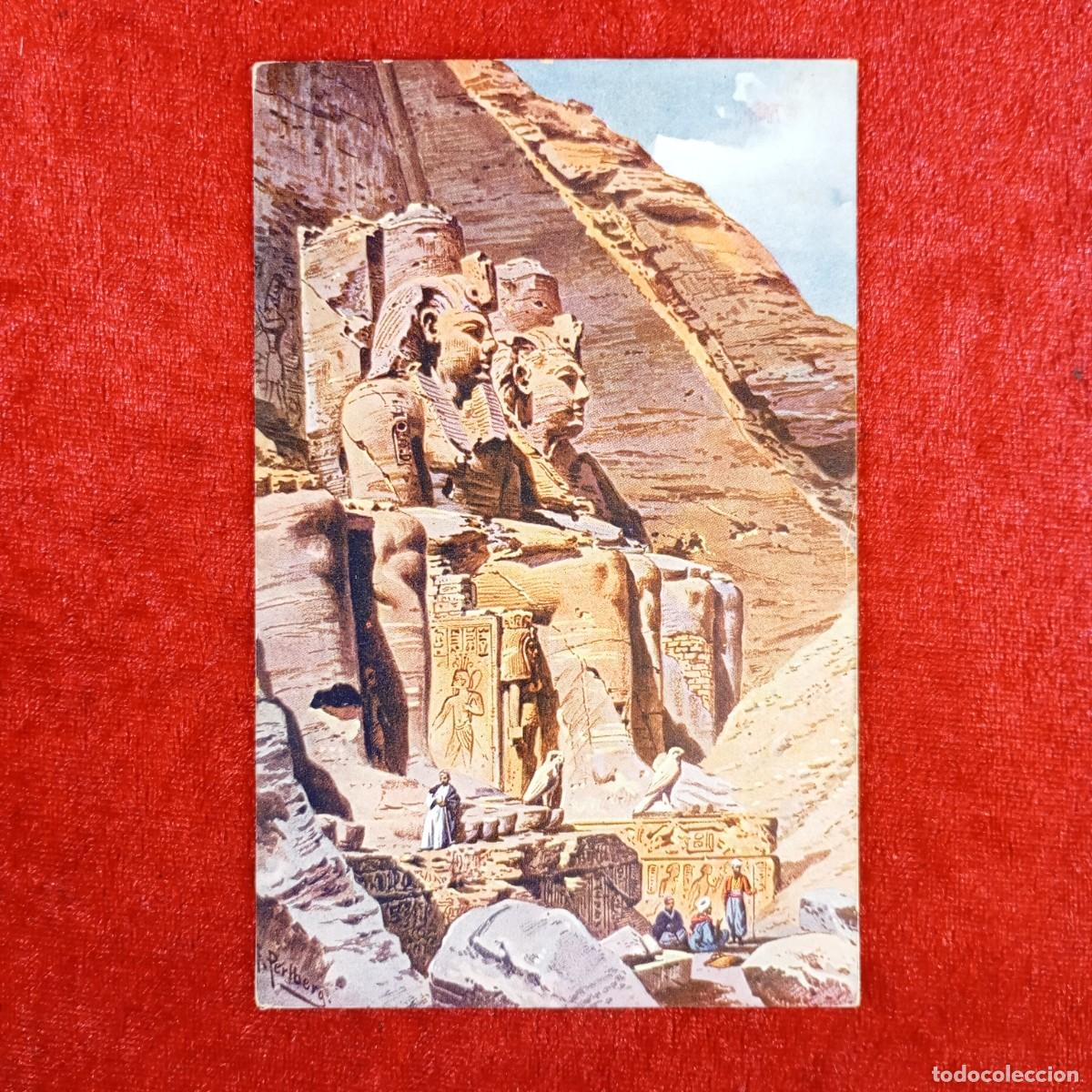 Postales: POSTAL - F. PERLBERG - LES COLOSSES DE RAMSES A ABOU SIMBEL - R 153 - COLOSOS RAMSES EGIPTO / 913
