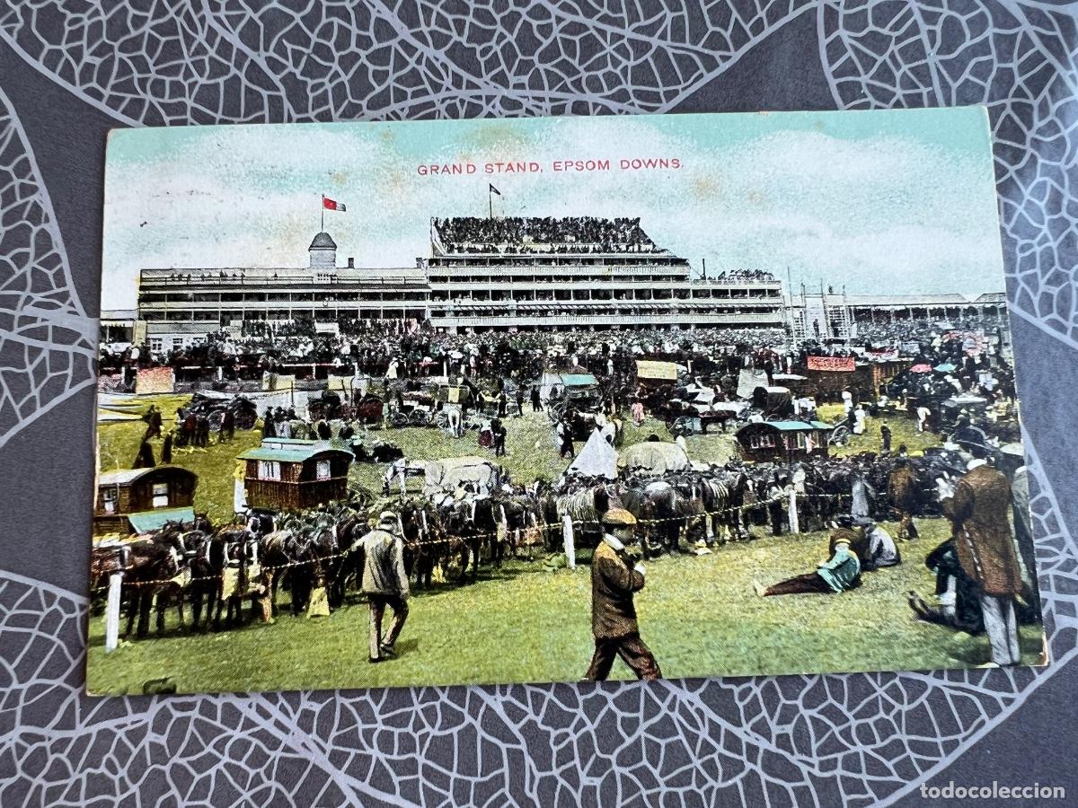 Cartoline: LONDON GRAND STAND EPSON DOWNS 1913 HIPICA TARJETA POSTAL