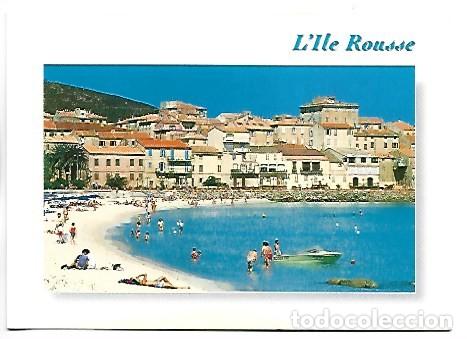 Postales: LA PLAGE ET LE VILLAGE.- ILE ROUSSE / CORSE