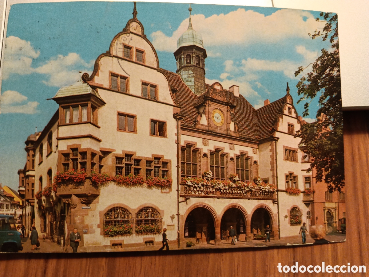 Postales: Postal de Friburg escrita y matasellada