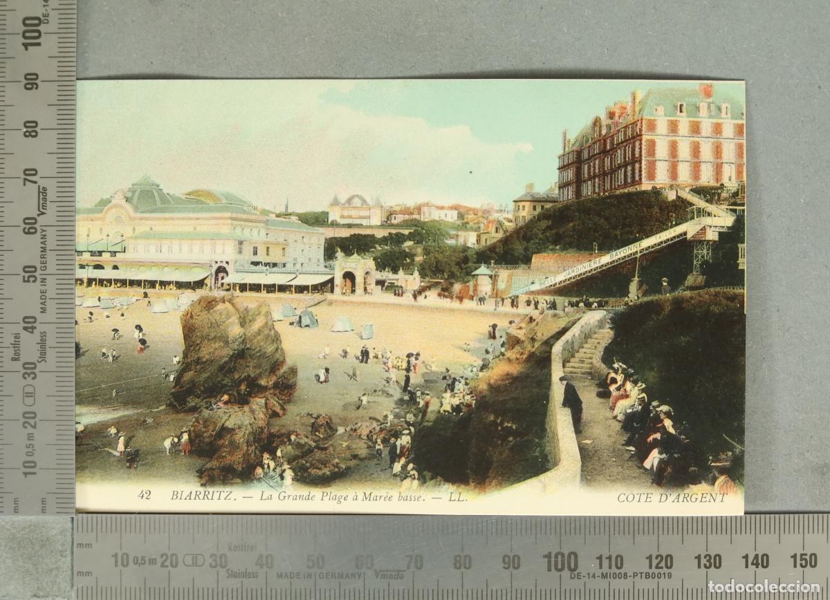 Postales: POSTAL. Biarritz - La Grande Plage &agrave; Mar&eacute;e basse - LL