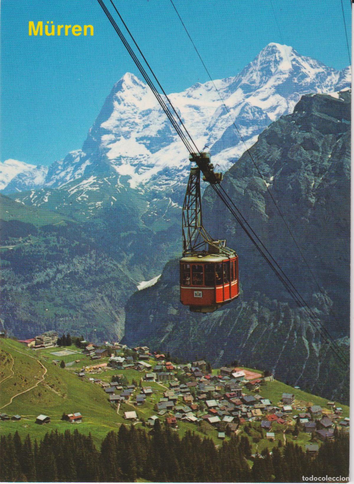 Postales: SUIZA, BERNA, M&Uuml;RREN, TELEF&Eacute;RICO, VISTA CIUDAD AL FONDO &ndash; RUD SUTER 19975 &ndash; S/C