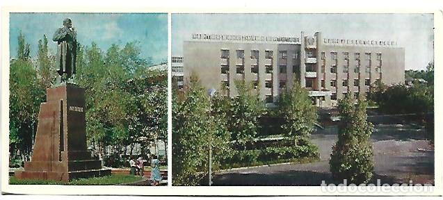 Postales: MONUMENTO A.V. LENIN - EDIFICIO DEL COMITE EJECUTIVO DE LA CIUDAD.- JEZKAZGAN / KAZAGHSTAN