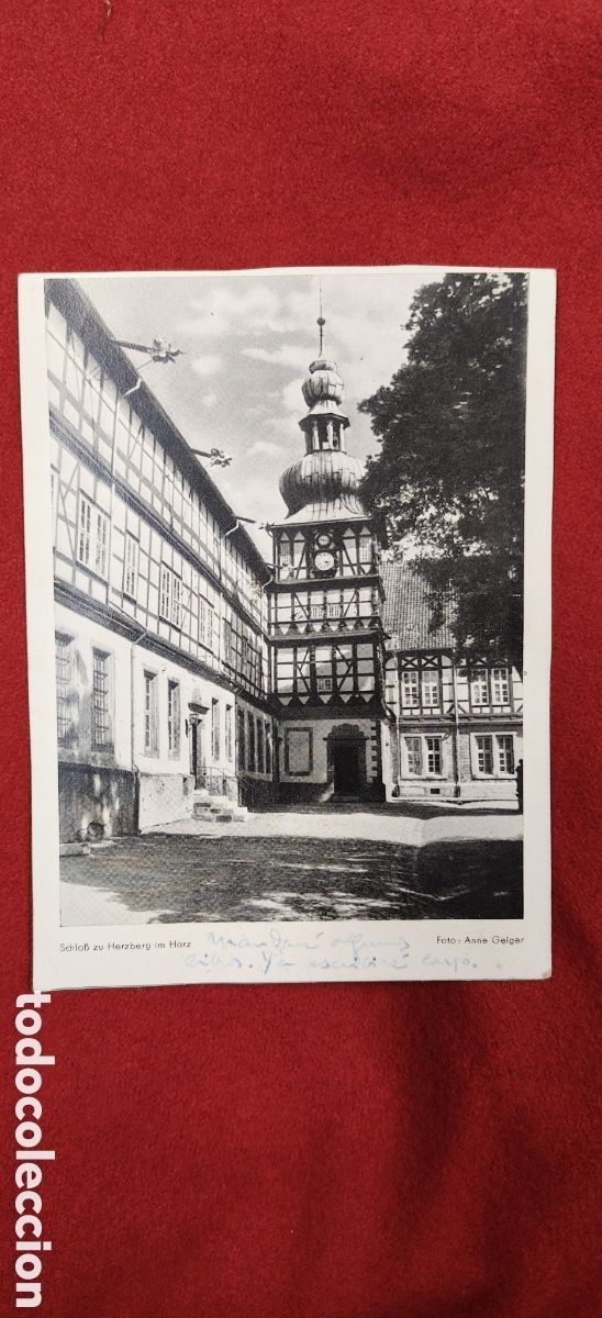 Postales: Postal Antigua Alemania. Schlo&szlig; zu Herzberg im Harz. Circulada a La Coru&ntilde;a en 1957. Familia Amado.