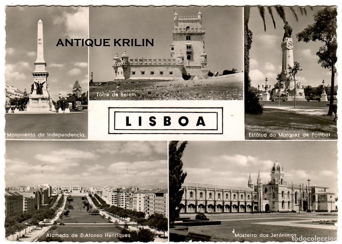 Postales: PORTUGAL / LISBOA / VARIAS VISTAS / FRANQUEADA