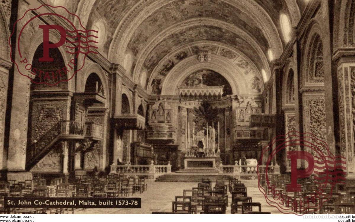 Postales: ST. JOHN CO-CATHEDRAL, MALTA, BUILT 1573-78. MALTA.