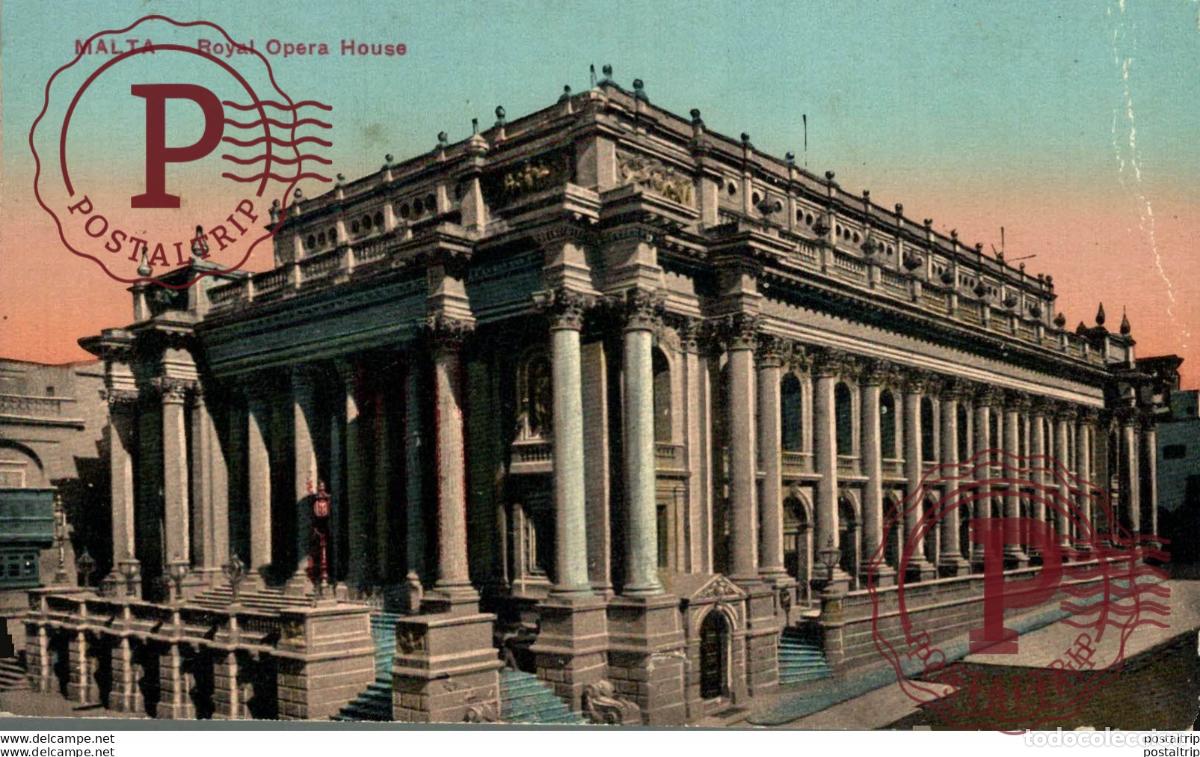 Postales: MALTA, ROYAL OPERA HOUSE. MALTA.
